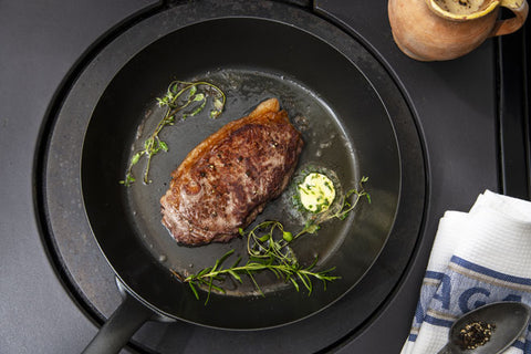 Aga Black Iron 24cm Long Handled Frying Pan