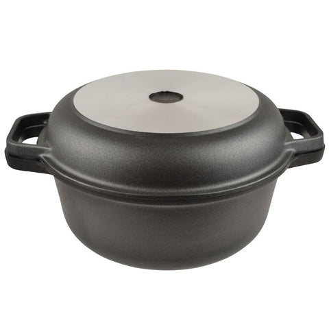 AGA Cast Aluminium 24cm Round Casserole with Skillet Lid