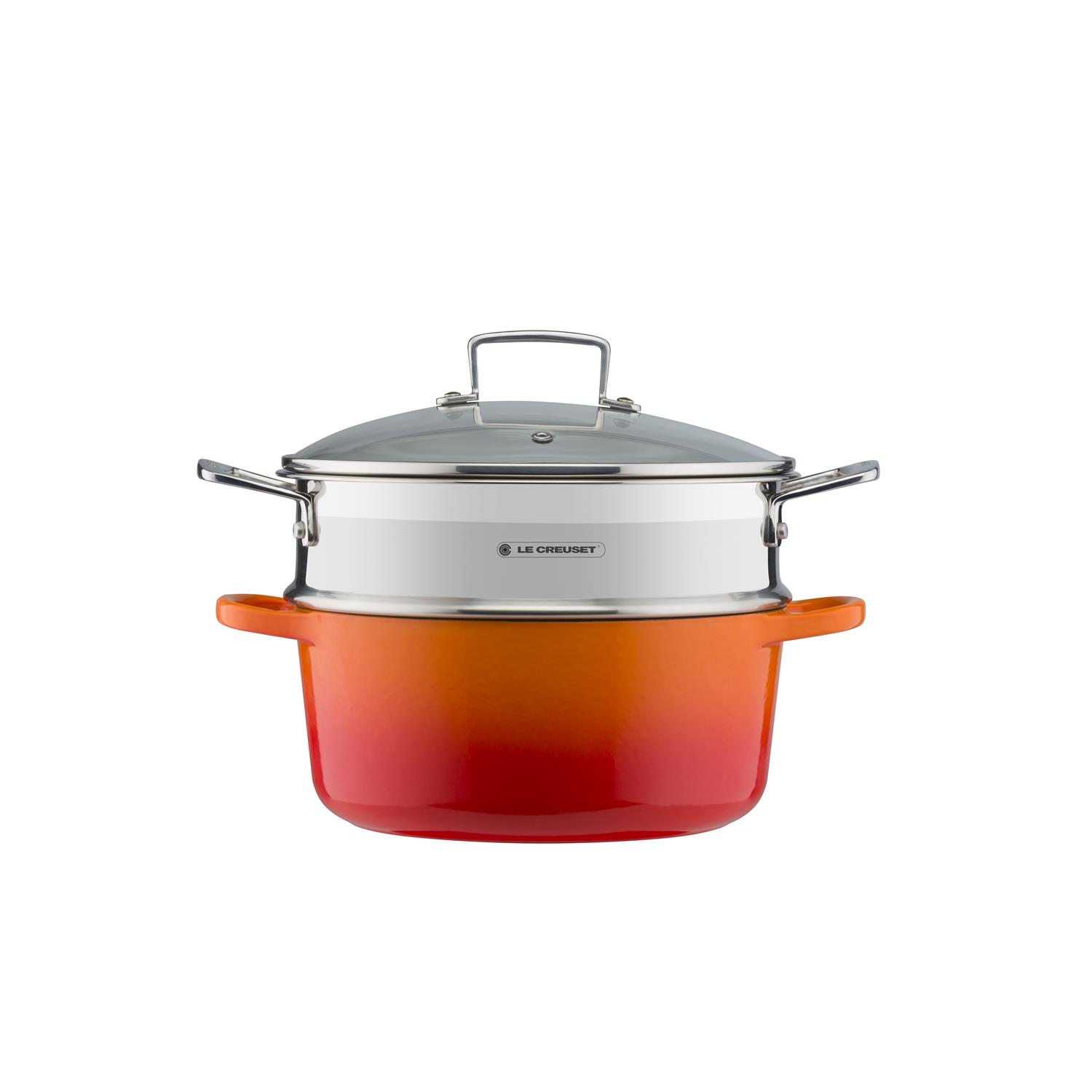 Le Creuset 3-Ply Stainless Steel Large 20-24cm Multi Steamer with Glass